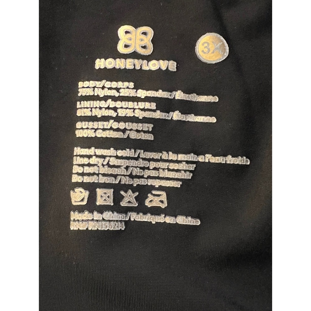 Honeylove SuperPower High Waist Shaping Shorts Bodysuit Black‎ NO STRAPS Size 3X - Picture 5 of 5